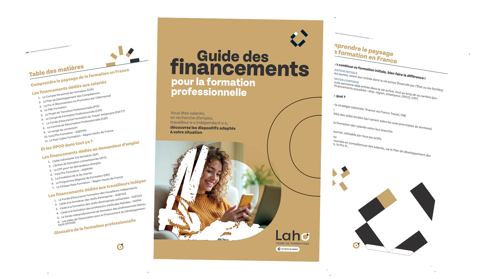 Pages intérieures du guide « Financer sa formation »