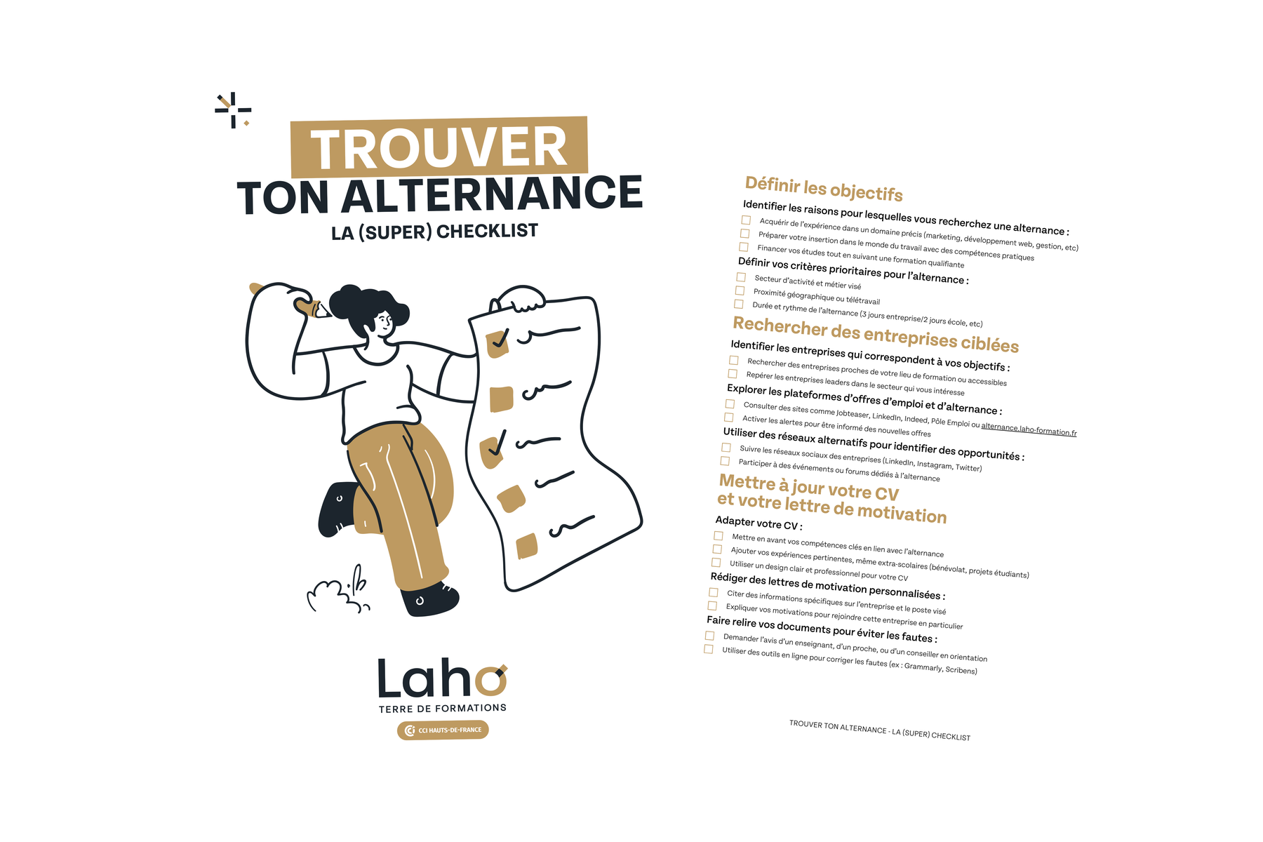 Aperçu de la ressource Laho « Trouver une alternance : la checklist pour organiser efficacement sa recherche »